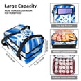 thumbnail image 3 of Israel Insulated Double Layered Lunch Bag with Two Compartments, Large Capacity, and Handheld Design - 7.1x11.4x16.1 Inches, 3 of 6