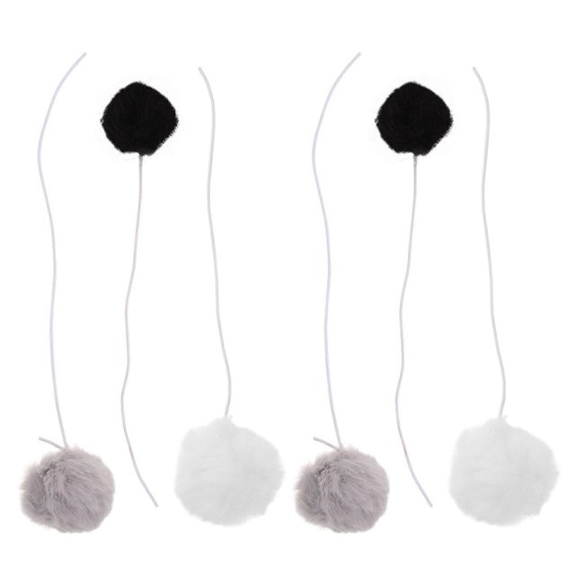 Elastic Cat Toy Exercise Cat Balls Toy Cats Round Shape Elastic String Material 6Pcs