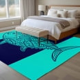 thumbnail image 4 of 5'x8' Area Rugs, Tropical Fish Indoor Outdoor Area Rug for Living Room Bedroom, Mandalas Boho Modern Green Abstract Stripe Washable Bathroom Rugs Kitchen Floor Carpet Mats Home Decor Aesthetic, 4 of 8