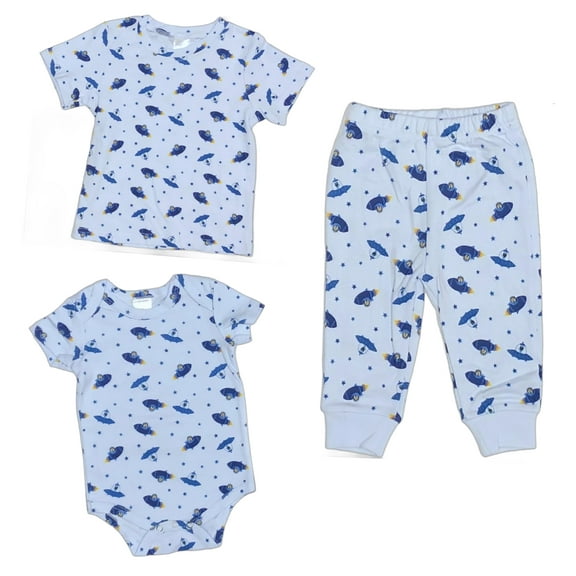Spaceships - Baby Boy 2-Piece Clothing Set | Onesie Bodysuit or T-shirt with matching Sweatpants | Short Sleeve | Cotton | Baby Shower Gift | 0-36 months