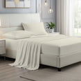 thumbnail image 3 of 100% Cotton Bed sheets, Deep Pocket, Wrinkle Resistant, Soft & Smooth Sateen 4-Piece, Full Ivory by Purity Home, 3 of 13