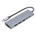 thumbnail image 1 of Adaptador multipuerto tipo C 9 en 1, concentrador HDMI de 3,5 mm, estación de acoplamiento para tarjetas de memoria, 1 of 14