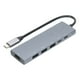 thumbnail image 1 of Adaptador 9 en 1 tipo C, concentrador multipuerto HDMI, estación de acoplamiento para tarjeta de memoria de audio de 3,5 mm, 1 of 8