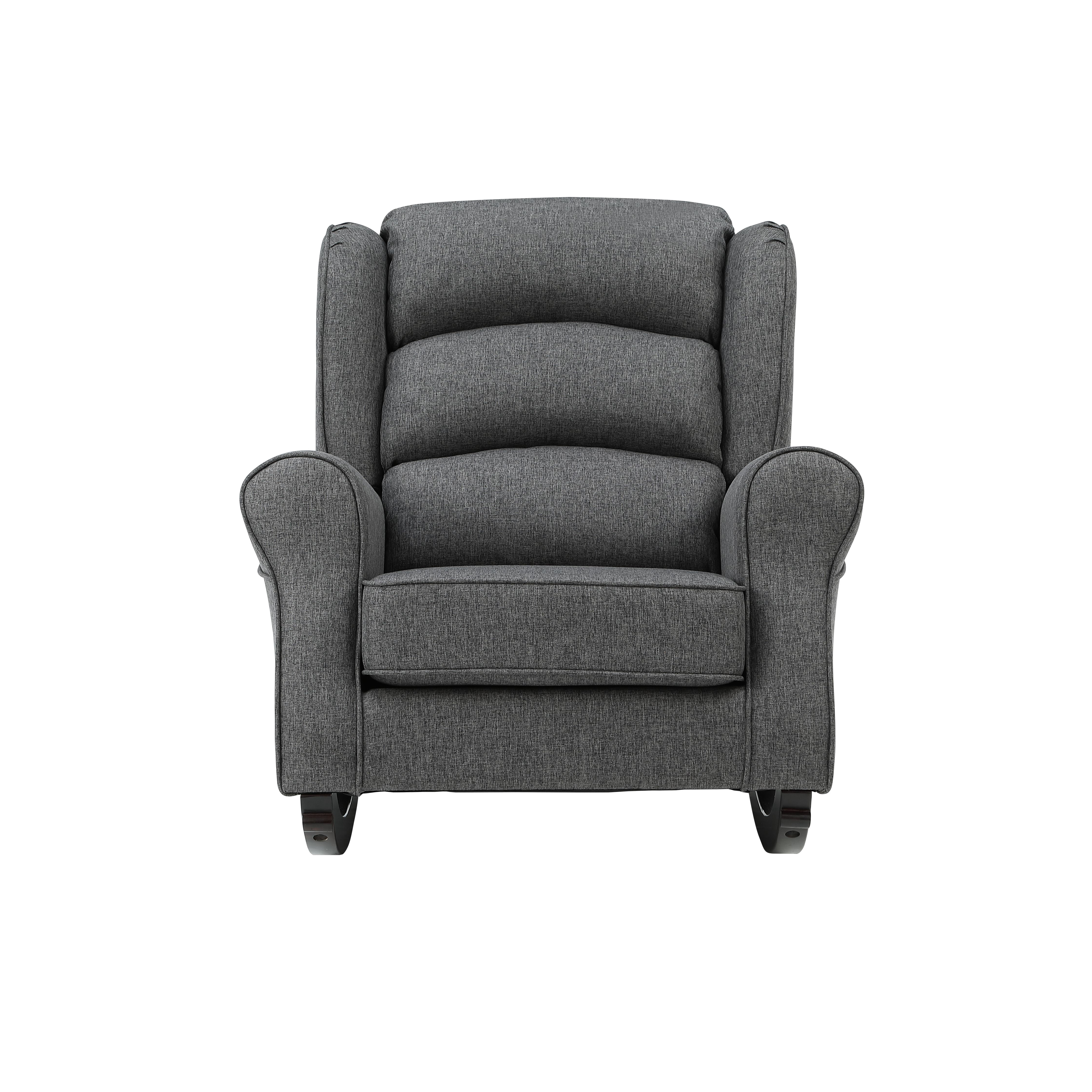 Miekor Furniture Grey Rocking Chair With Flared Arm 15455