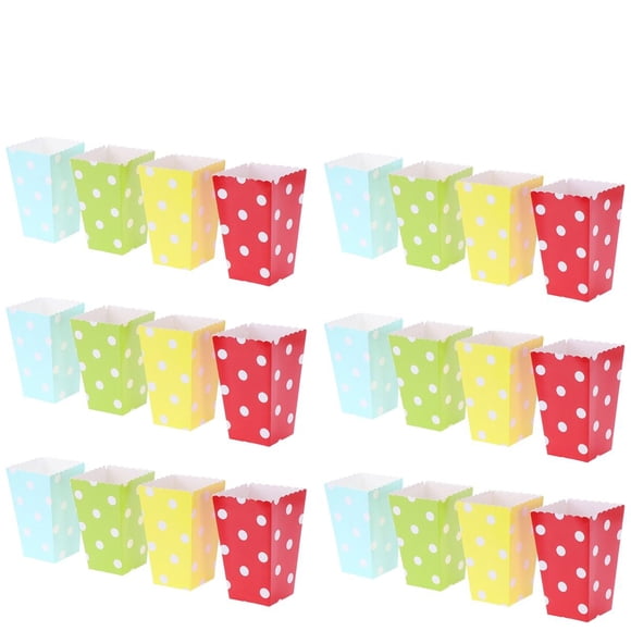QUMIIRITY 24Ud Cajas Para Palomitas De Con De Lunares Para Eventos Y Cine