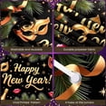 thumbnail image 4 of Golden Mask Happy New Year Banner Red Mask New Year Display Champagne Bottle Firework Design Festive Backdrop for New Year Party Holiday Celebration Masquerade Event, 4 of 9