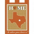 thumbnail image 1 of Jozie B 892 Burlap Texas Home Flag, Orange & White - Large, 1 of 1
