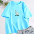 thumbnail image 3 of Camiseta de ganso Silly para mujer, ropa de moda Unisex, algodón, manga corta, Tops de ganso Fuuny, ropa estética, Verano, 3 of 5