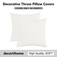 thumbnail image 6 of decorUhome 20x20 Set of 2 Throw Pillow Covers, Decorative Soft Chenille Pillow Covers for Couch, Cream White, 6 of 8