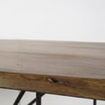 thumbnail image 2 of Papillion II Rectangular Natural Wood Top Black Iron Base Dining Table, 2 of 3