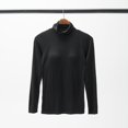 thumbnail image 2 of Royisotas Womens Pullover Tops Cotton Blouses Turtleneck Trendy Plain Fashion Shirts for Women, 2 of 4