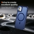 thumbnail image 6 of TECH CIRCLE For iPhone 16 Plus Translucent Back Case 6.7" 2024 Model, Compatible with MagSafe and Magnetic Accessories, Slim Fit and Lightweight Case, Shockproof Protective Cute Phone Cover, Darkblue, 6 of 8