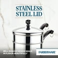 thumbnail image 5 of Farberware Classic Series 2 Quart Stainless Steel Double Boiler and Saucepan with Lid, Induction Compatible, Metal Utensil and Dishwasher Safe, Stainless Steel, 5 of 8