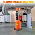 thumbnail image 2 of Luku Waste Oil Drain Tank, 20 Gallon Portable Oil Drain Container, Air Operated Drainage Fluid Fuel Transfer Drainage with Adjustable Funnel Height, Waste Oil Change Tank with 360° Wheels & Toolbox, 2 of 7