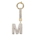 thumbnail image 1 of Encanto de letra M de Uxcell con rhinestones para hacer joyería, blanco, 1 of 6