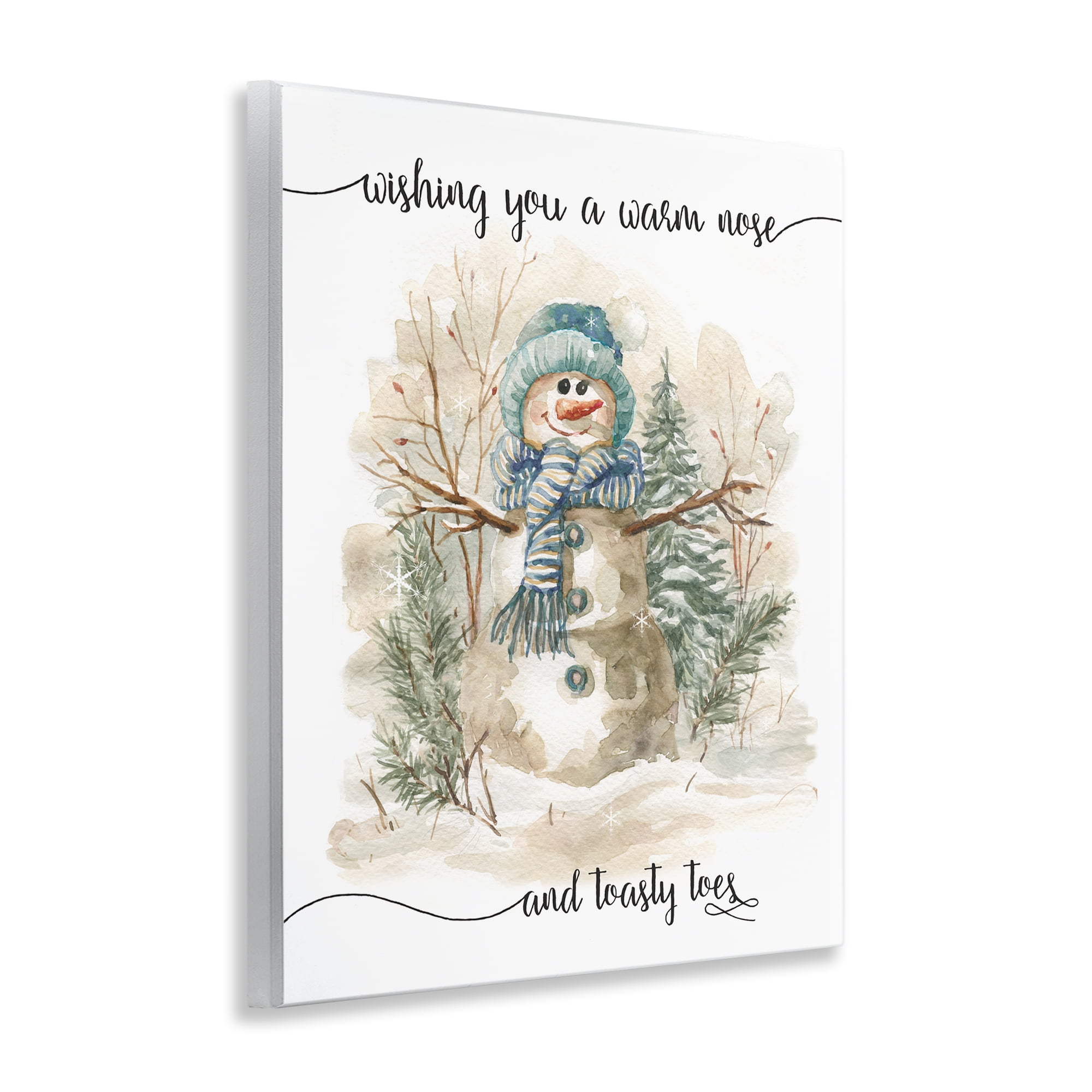 Stupell Industries Warm Nose & Toasty Toes Holiday Painting Unframed Art Prints Wall Art, 11 x 14