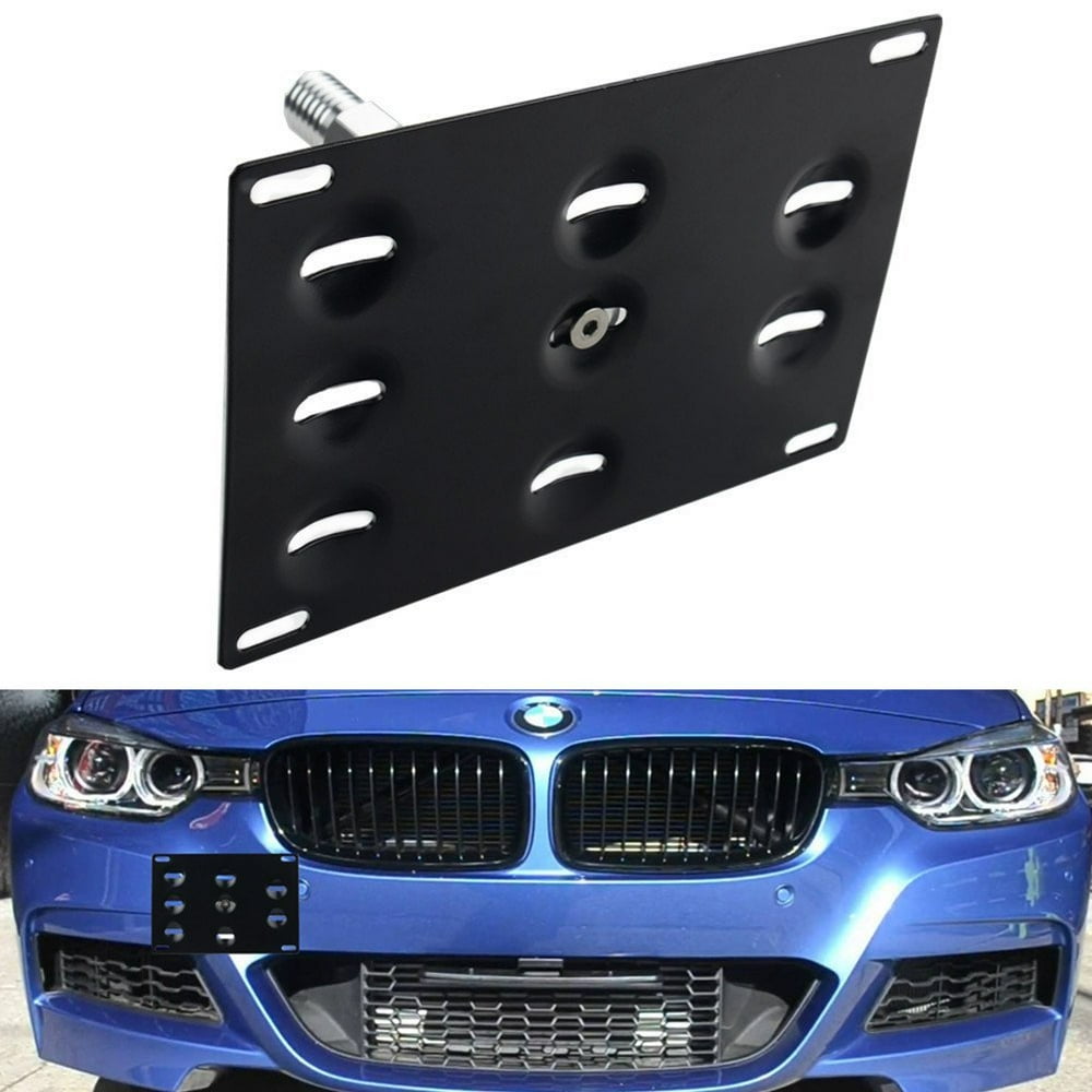 DEWHEL Front Bumper Tow Hook License Plate Mount Bracket Holder Bolt On For BMW F22 F30 F31 F32