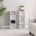 thumbnail image 6 of 8-Layer Adjustable Shelf Ultra-Thin Bookshelf with Wavy Border Design, Tall Narrow Display Bookcase for Home Office, White, 6 of 15