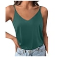 thumbnail image 5 of SNKSDGM Female Tank Top for Women Casual Cropped Tanks Lace Tank Tops for Women Pack Womens Silk Satin Camisole Tank Tops V Neck Spaghetti Strap Blouses Back Sleeveless Shirt Xl, 5 of 6