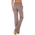 thumbnail image 5 of ToBeInStyle Women's Cozy Linen-Cotton Blend Heather Dye Pants - Mocha - Medium, 5 of 7