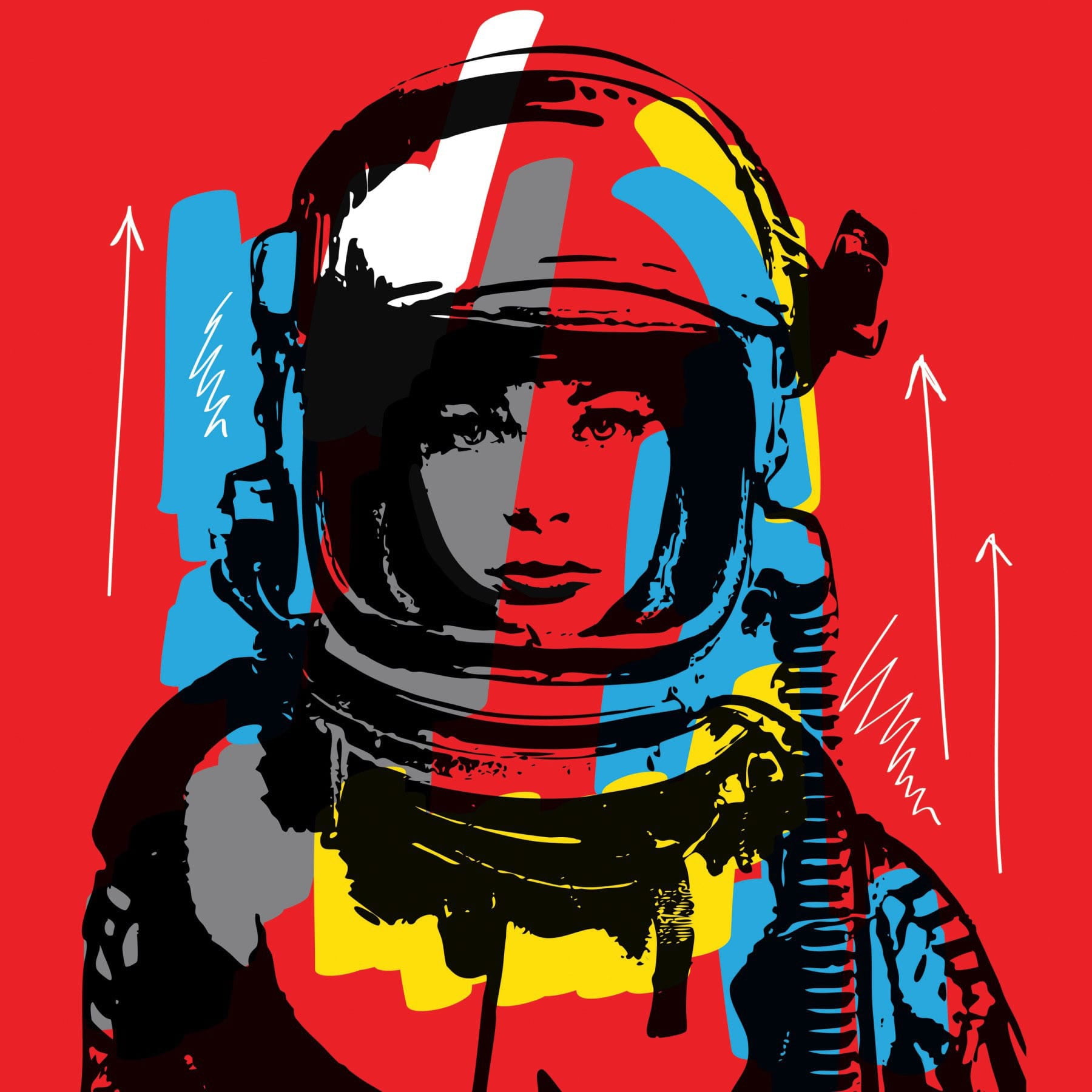 Marmont Hill "Astro II" by Josh Ruggs Painting Print on Wrapped Canvas