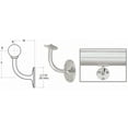 thumbnail image 3 of CRL HR15TPS Polished Stainless Del Mar Series Wall Mounted Short Arm Hand Rail Bracket, 3 of 4