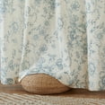 thumbnail image 4 of CURTAINKING Linen Curtains Floral Curtains for Living Room 90 Inch Length Blue Printed Curtains Rod Pocket Back Tab Farmhouse Peony Flower Patterned Drapes Bedroom Window Curtain Set 2 Panels, 4 of 9