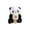 Black-E, variant on YATAV 4.3" Cute Panda Dolls - Holding Flowers or Lucky Mahjong,Soft Stuffed Plush Animal Toys - Perfect Birthday Valentine's Day Christmas Gift(A)