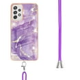 thumbnail image 3 of Alytech Galaxy A72 5G Case, Galaxy A72 4G Case, Soft TPU Rubber Stylish Marble Shockproof Anti-scratch Slim Lightweight Back Cover with Lanyard for Samsung Galaxy A72 5G/ Galaxy A72 4G, Purple, 3 of 4