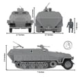 thumbnail image 2 of Vehículo de juguete BMC CTS WW2 German Hanomag Halftrack con 4 figuras, 2 of 5