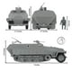 thumbnail image 2 of Vehículo de juguete BMC CTS WW2 German Hanomag Halftrack con 4 figuras, 2 of 5
