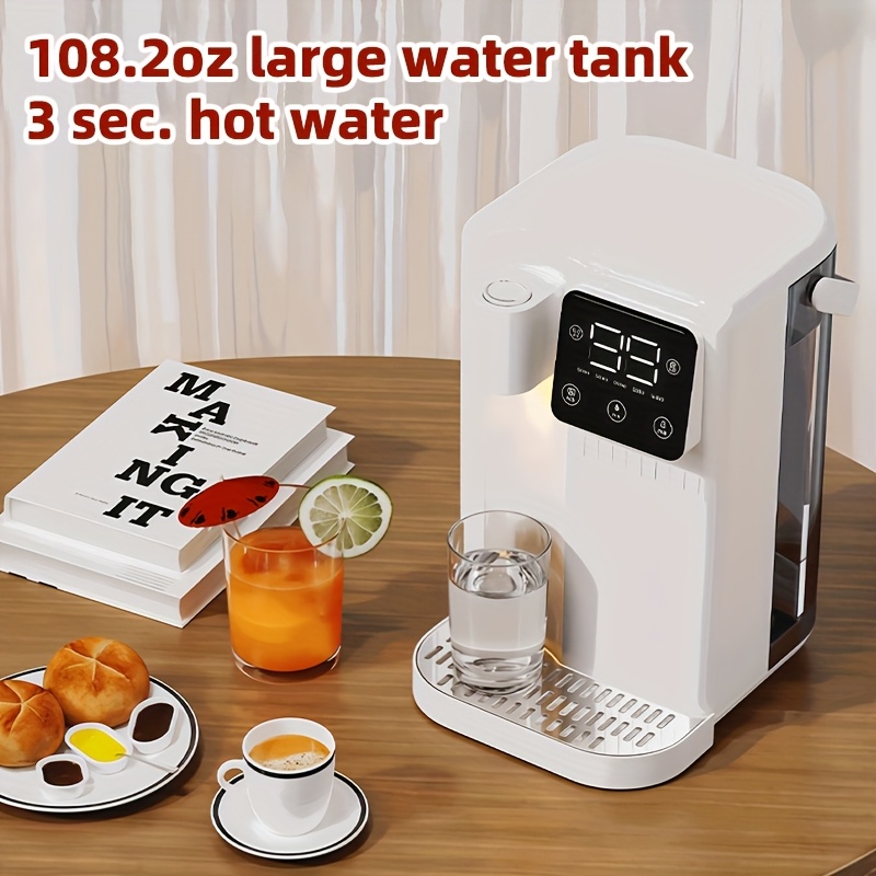 Desktop Instant Hot Water Dispenser - 3-Second Heating, Smart Child Lock, 13 Temp & 3 Flow Settings, LED Display, Detachable Handle, Gift