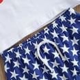 thumbnail image 6 of BemeyourBBs Toddler Baby Boy My First 4th of July Outfit Newborn Baby Boy Independent Day Outfit Patriot Baby Boys Summer Clothes All American Dude Letters Short Sleeve T Shirt Tops and Shorts Set, 6 of 6