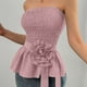 thumbnail image 3 of Camiseta sin tirantes para mujer - Blusa informal de verano sin mangas - Color liso, tejido transpirable, versátil con vaqueros, 3 of 8