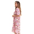 thumbnail image 2 of Just Love Short Sleeve Nightgown Sleep Dress for Women (2X, Pink - Cupcake Pop), 2 of 3