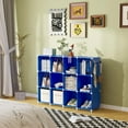 thumbnail image 5 of Cube Storage Organizer, 12 Cube Closet Organizers and Storage Shelves, DIY Stackable Bookshelf for Bedroom, Home, Admiral Blue, 5 of 15
