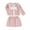 Pink, variant on Musuos Little Girl Sweet Style 2Pcs Outfit 3Y 4Y 5Y 6Y Tweed Houndstooth Print Long Sleeve Button Front Jacket Elastic Waist A-Line Skirt Set