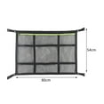 thumbnail image 5 of yotijar Car Ceiling Cargo Net Pocket Storing Tents Quilts Toys Sundries Droop Less Green, 5 of 5
