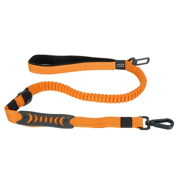 Pet Safety Car Seat Belt Dog Walking Leash AntiLost Reflective Training Nylon Strap(Orange )