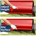 thumbnail image 4 of 26 in Push Lawn Sweeper,Leaf & Grass Collector with Large Capacity 7 ft³ Mesh Collection Bag, 4 Spinning Brushes for Grass Clippings, Leaves & Debris, 4 of 5