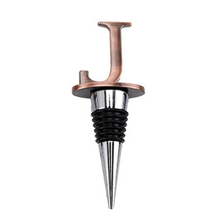 

Champagne Beer Saver Wine Bottle Stopper Initial Letter Gift Cap Beverage Vacuum