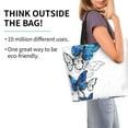 thumbnail image 2 of Kdxio Blue Flying Butterflies Casual Tote Bags Women Big Capacity Shoulder Bag for Women Travel Shoulder Bags Handbags, 2 of 8