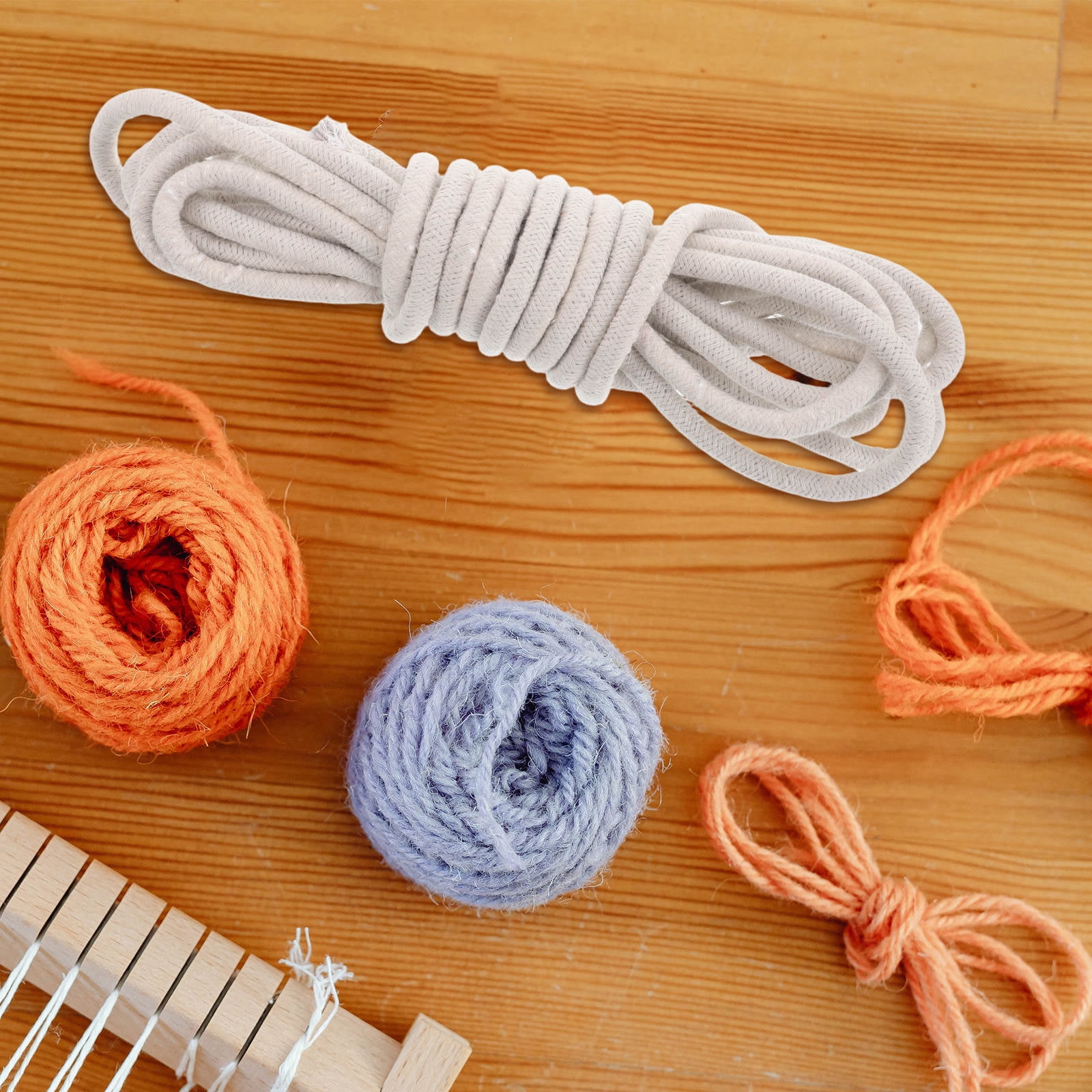 LOLIPPYY Soft White Cotton Macrame Rope for Hanging Tapestry, Crafting, and Projects Versatile Cotton Twine