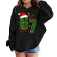 thumbnail image 2 of Tiweut Kids Girls Hoodies Boys Christmas Sweatshirt "6 7" Six Seven Graphic Print Long Sleeve Round Neck Preppy Clothes Xmas Clothes Outfits,Z1 Black,3-4 Y, 2 of 5