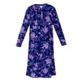 thumbnail image 4 of Aria Women’s Long Sleeve Stretch Velour 44" Sleepwear Nightgown, Sizes XS-5X, 4 of 4