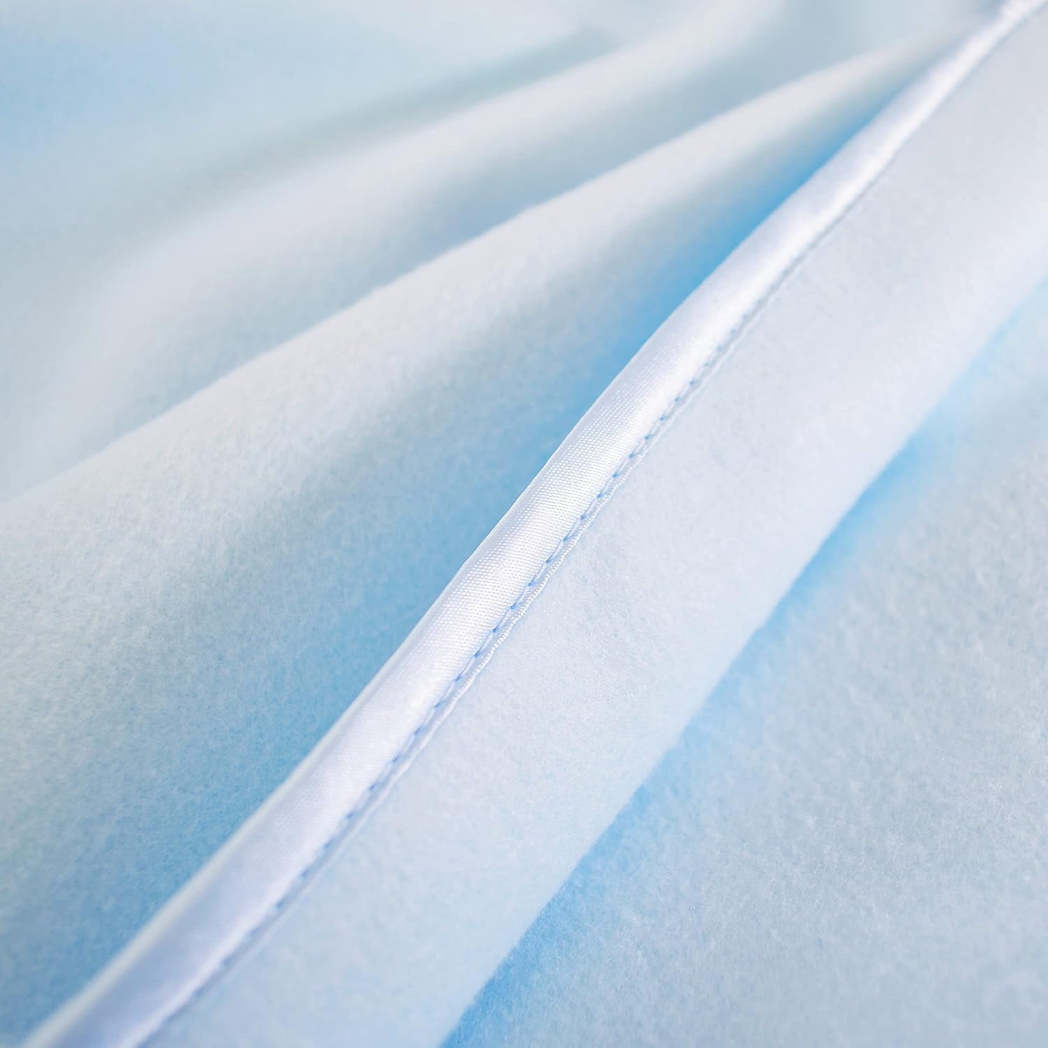 Fleece Blanket (30" x 30") with Silk-Like Satin Trim, Soft, Warm & Cozy, Blue, for Boys and Girls, Perfect for Baby Carrier, Stroller, Travel and Gifting