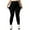 Black, variant on Women's High Waisted Lined Leggings Winter Plush Warm Leggings Solid Color Tummy Control Yoga Pants Outdoor Tights