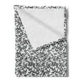 thumbnail image 2 of Floral Soft Flannel Fleece Throw Blanket, Silhouettes of Garden Burgeoning on Streaks Inky Sketch Artwork, Cozy Plush for Indoor and Outdoor Use, 70" x 90", Charcoal Grey and White, by Ambesonne, 2 of 5