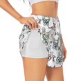 thumbnail image 3 of Lsque Cute French Bulldog Printed Women's Running Shorts with Liner Pockets,Elastic Quick Dry Workout Athletic Gym Yoga Shorts,Womens High Waist Shorts-Medium, 3 of 9