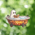 thumbnail image 3 of Lotusprinthandmade Book Lovers Bathroom Halloween Decor Custom Shape Window Hanging Acrylic Ornament (4x4), halloween decor ornament, halloween acrylic charm, 3 of 5